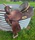 Double T Saddlery Tooled Leather Barrel Racing Western Saddle Brown 16 In