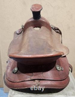 Double T Saddles 7133 16 Western Barrel Racing Saddle