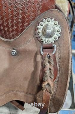 Double T Saddles 7133 16 Western Barrel Racing Saddle