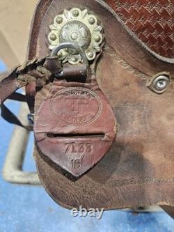Double T Saddles 7133 16 Western Barrel Racing Saddle
