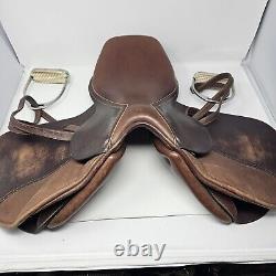 Dover Circuit 15.5 Youth Saddle Brown Leather Western Rodeo