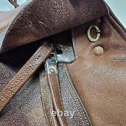 Dover Circuit 15.5 Youth Saddle Brown Leather Western Rodeo