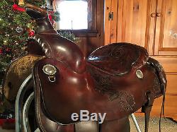 Early Fallis balanced ride Western saddle