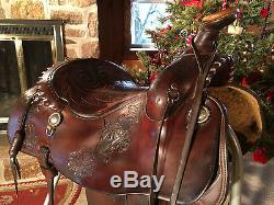 Early Fallis balanced ride Western saddle