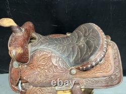Easy Rider 816 Tool Leather Western Ranch Saddle-Approximately 16