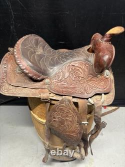 Easy Rider 816 Tool Leather Western Ranch Saddle-Approximately 16