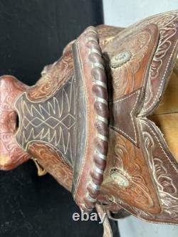 Easy Rider 816 Tool Leather Western Ranch Saddle-Approximately 16