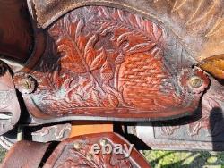 Easy Rider Western Saddle 13 Trail Pleasure Floral Tooling Vintage US Made Pony