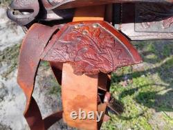 Easy Rider Western Saddle 13 Trail Pleasure Floral Tooling Vintage US Made Pony