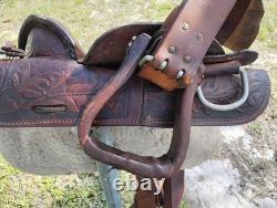 Easy Rider Western Saddle 13 Trail Pleasure Floral Tooling Vintage US Made Pony