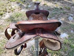 Easy Rider Western Saddle 13 Trail Pleasure Floral Tooling Vintage US Made Pony