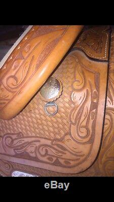 El dorado western pleasure/trail saddle, 16 inch seat, light tan