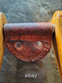 Elrods Western Orangevale CA Curved Wooden Horse Saddle Leather Cover Stirrups