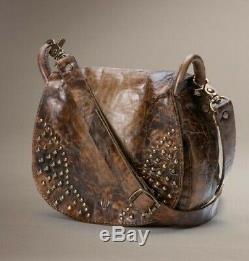 FRYE'Vintage Stud' Crossbody Bag DB051 DISTRESSED BROWN LEATHER MESSENGER