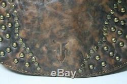 FRYE'Vintage Stud' Crossbody Bag DB051 DISTRESSED BROWN LEATHER MESSENGER