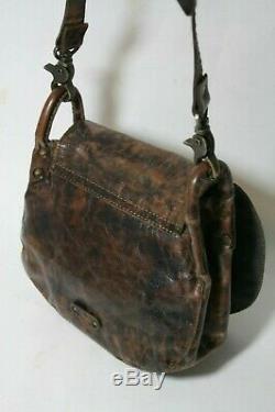 FRYE'Vintage Stud' Crossbody Bag DB051 DISTRESSED BROWN LEATHER MESSENGER