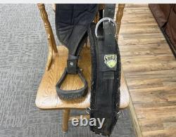 Fabtron Western Trail Horse Saddle with Stirrups. Brown leather