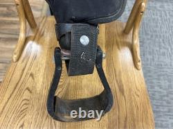 Fabtron Western Trail Horse Saddle with Stirrups. Brown leather