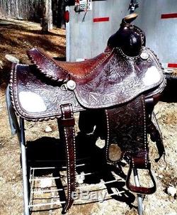 Fallis Sterling Silver Balanced Ride 15 Western Buckstitch Custom Show Saddle
