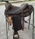 Floral Tooled Vintage Horse Saddle, 14 Seat, Conchos, Western Ranch Decor