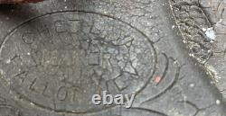 Floral Tooled Vintage Horse Saddle, 14 Seat, Conchos, Western Ranch Decor