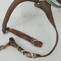 Frank Vega Custom Saddles Breast Collar Ruby Tooled Leather Turquoise Tack