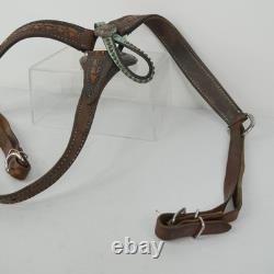 Frank Vega Custom Saddles Breast Collar Ruby Tooled Leather Turquoise Tack