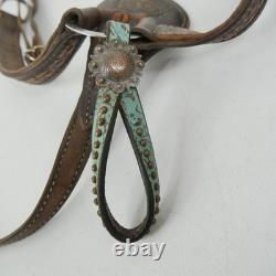 Frank Vega Custom Saddles Breast Collar Ruby Tooled Leather Turquoise Tack