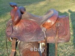 G. H. VAUGHT 15 High QUALITYTOOLED Western Ranch Saddle withTAPADEROS100% USABLE