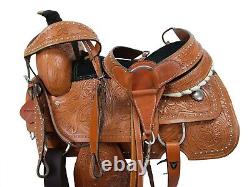 Gaited Horse Saddle Western Pleasure Tooled Leather Used Tack Set 15 16 17 18