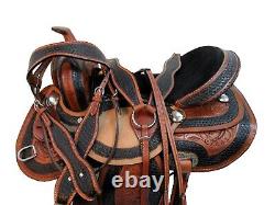 Gaited Horse Western Saddle 15 16 17 18 Pleasure Horse Trail Floral Tooled Tack