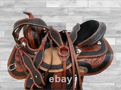 Gaited Horse Western Saddle 15 16 17 18 Pleasure Horse Trail Floral Tooled Tack