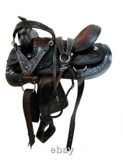 Gaited Western Saddle 15 16 17 18 Horse Pleasure Tooled Leather Trail Used Tack