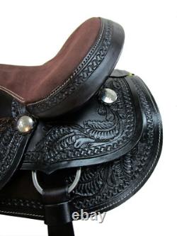 Gaited Western Saddle 15 16 17 18 Horse Pleasure Tooled Leather Trail Used Tack