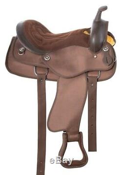 Gaited Western Synthetic Pleasure Trail Horse Saddle Tack Set Used 16 17