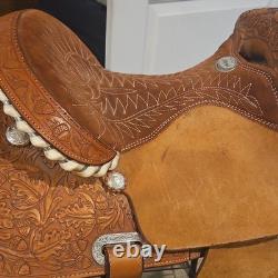 Genuine 2000 Billy Cook Half Breed Barrel Saddle #2010 Sulphur, OK-15 Inch