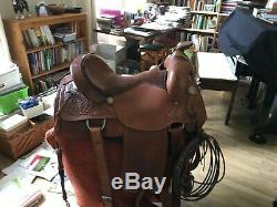Genuine Western Saddle brought over from Texas hardly used mint condition