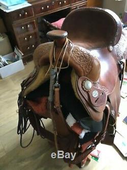 Genuine Western Saddle brought over from Texas hardly used mint condition