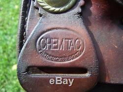 Good, Used CHEMTAC Barrel Saddle 15 inch, made in Fredericksburg, TX