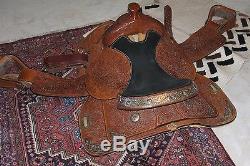 Gorgeous Champion Turf Western Silver Show Saddle 16 inch Full Quarter Horse