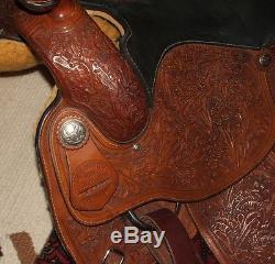 Gorgeous Champion Turf Western Silver Show Saddle 16 inch Full Quarter Horse
