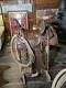 Gorgeous Vintage Leather Barrel Racing Western Saddle 13.5 Inch Seat