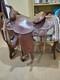 Gorgeous Western 17 Saddle Hereford Hand Tooled With Silver Tex Tan By Yoakum