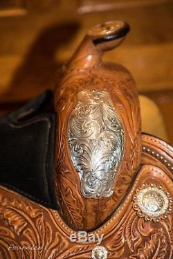 Gorgeous, fancy Circle Y Western Pleasure Show 16 inches Saddle