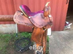 Guffey brand barrel saddle 15 in