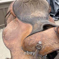 HEREFORD TEXT TAN Horse Saddle Western saddle leather Tan of Yoakum