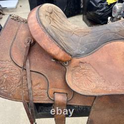 HEREFORD TEXT TAN Horse Saddle Western saddle leather Tan of Yoakum