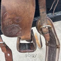 HEREFORD TEXT TAN Horse Saddle Western saddle leather Tan of Yoakum