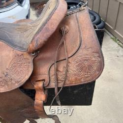 HEREFORD TEXT TAN Horse Saddle Western saddle leather Tan of Yoakum