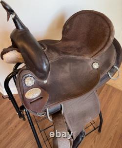 HILASON Barrel Trail Western Saddle, Brown Synthetic Traditional 15 inch Read